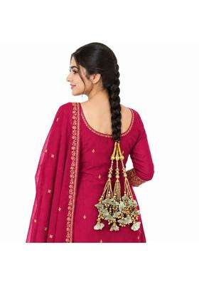 Simka Light Weight Heavy Design Patiala Shahi Paranda Parandi for Women Braid Tassles Hair Extension Choti