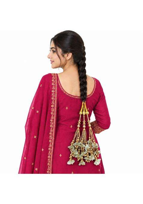 Simka Light Weight Heavy Design Patiala Shahi Paranda Parandi for Women Braid Tassles Hair Extension Choti