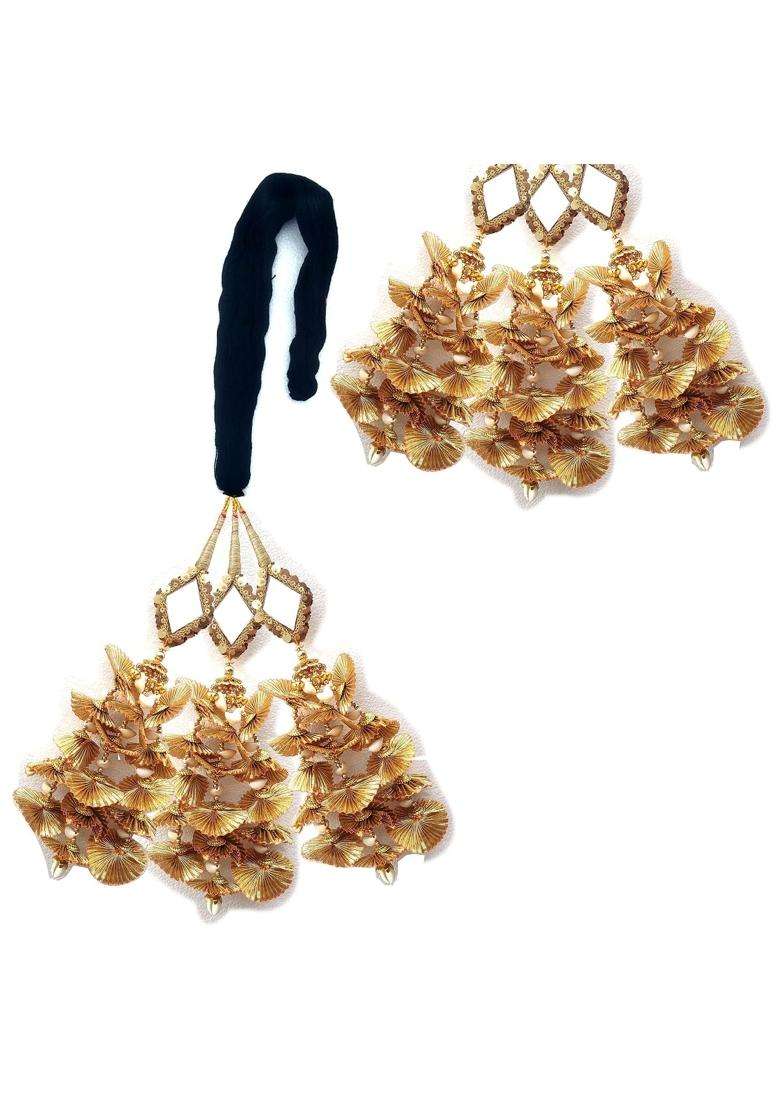 ONEX Heavy Design Paranda Parandi Braid Tassles Hair Accessory for Women and Girls Hair Extension Choti Braid - Indya