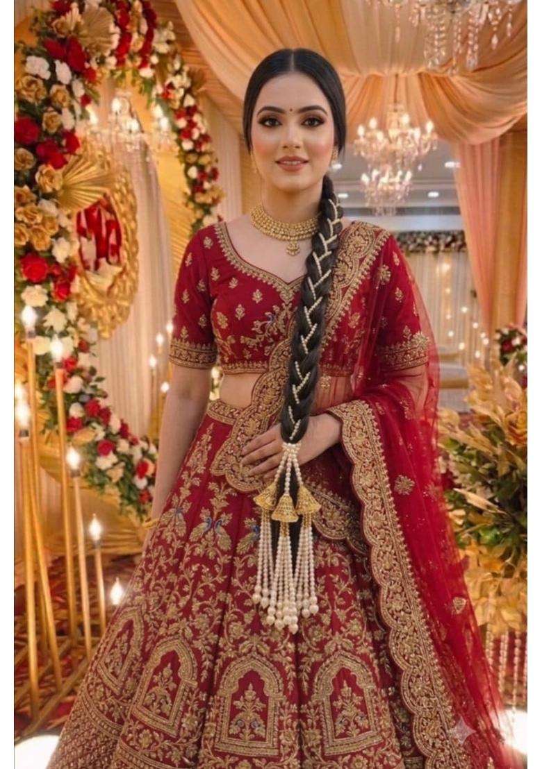 Multicolour Traditional Heer Pearl Paranda for Mehendi Sangeet Festival - Indya