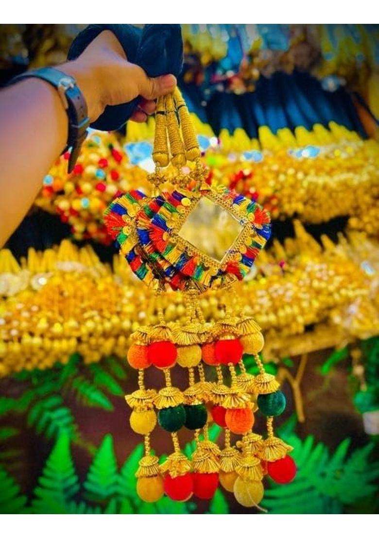 Apgenterprises Patiala Shahi Punjabi Paranda Parandi Traditional Braid Tassels Hair Extension Choti Accessory - Indya