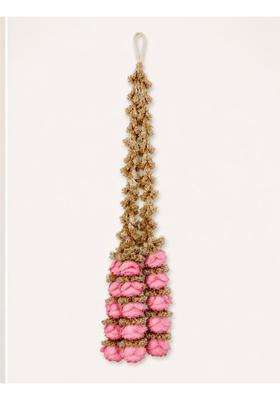 H Style Store Heavy Rose Design Paranda Parandi Braid Tassles Hair Accessory for Women and Girls Hair