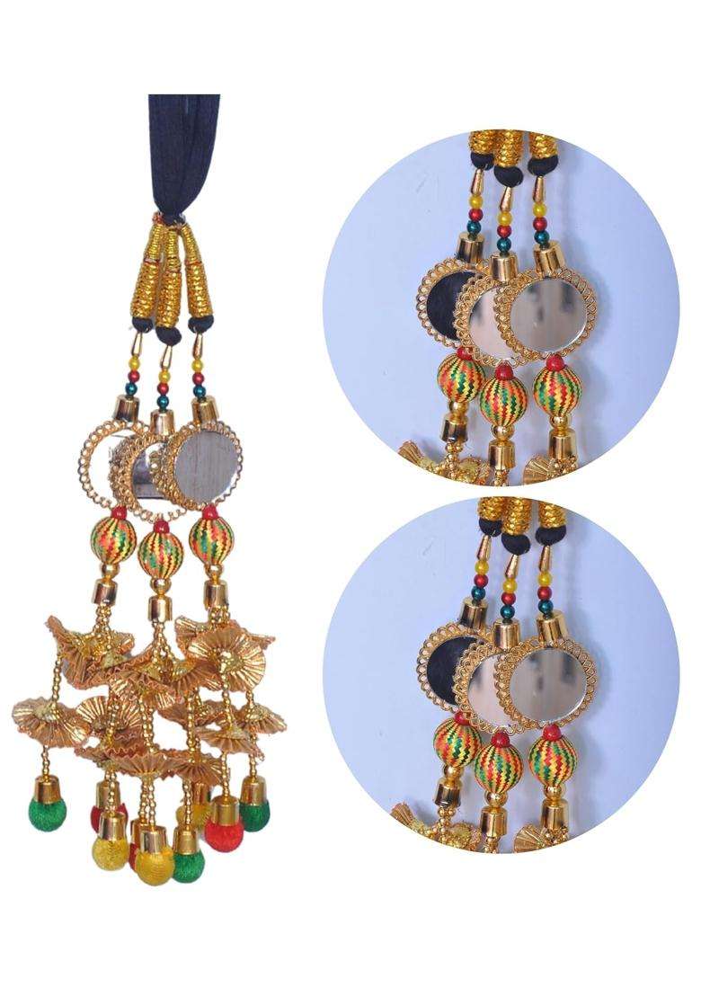 Praajka Women and Girls Multicolour Light Weight Heavy Punjabi Paranda Hand Made Braid Tassles Hair Extensions - Indya