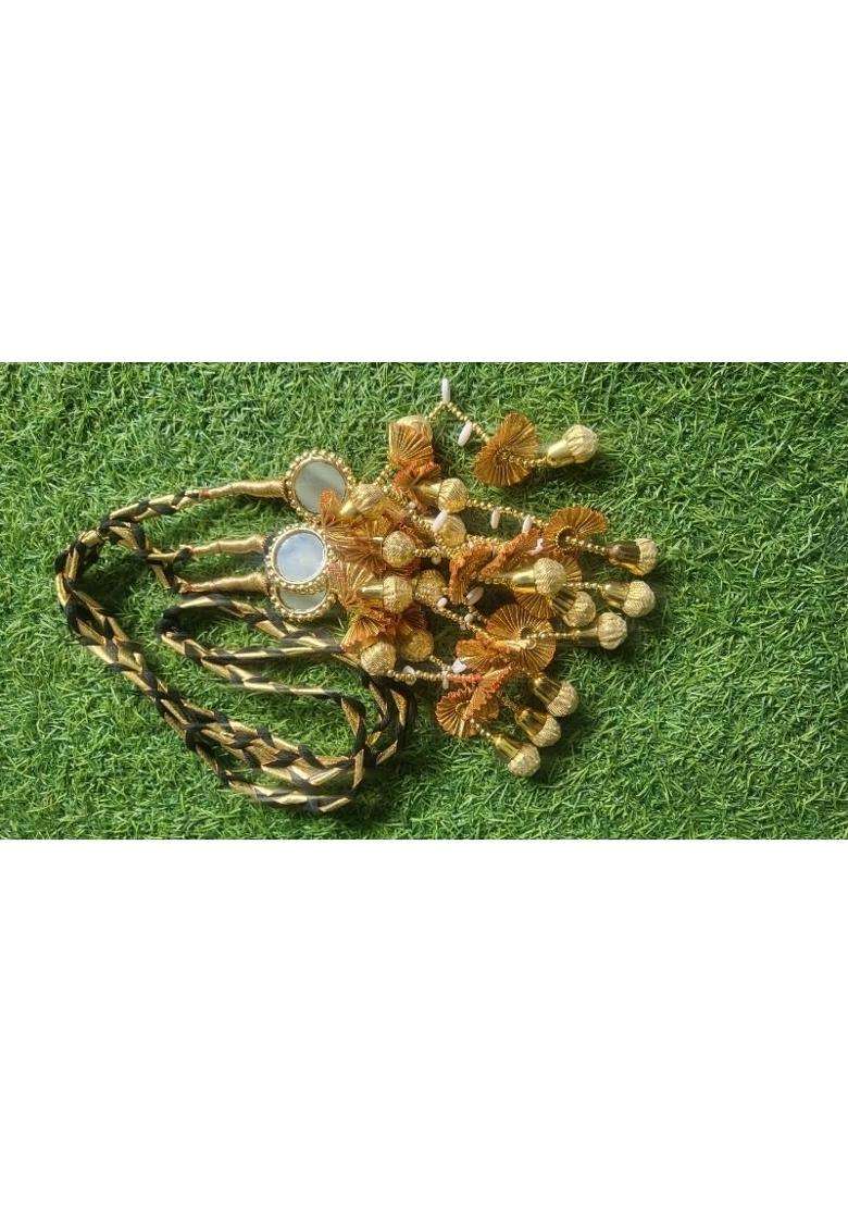 Apgenterprises Patiala Shahi Punjabi Paranda Parandi Traditional Hair Accessory with Braid Tassels Hair - Indya