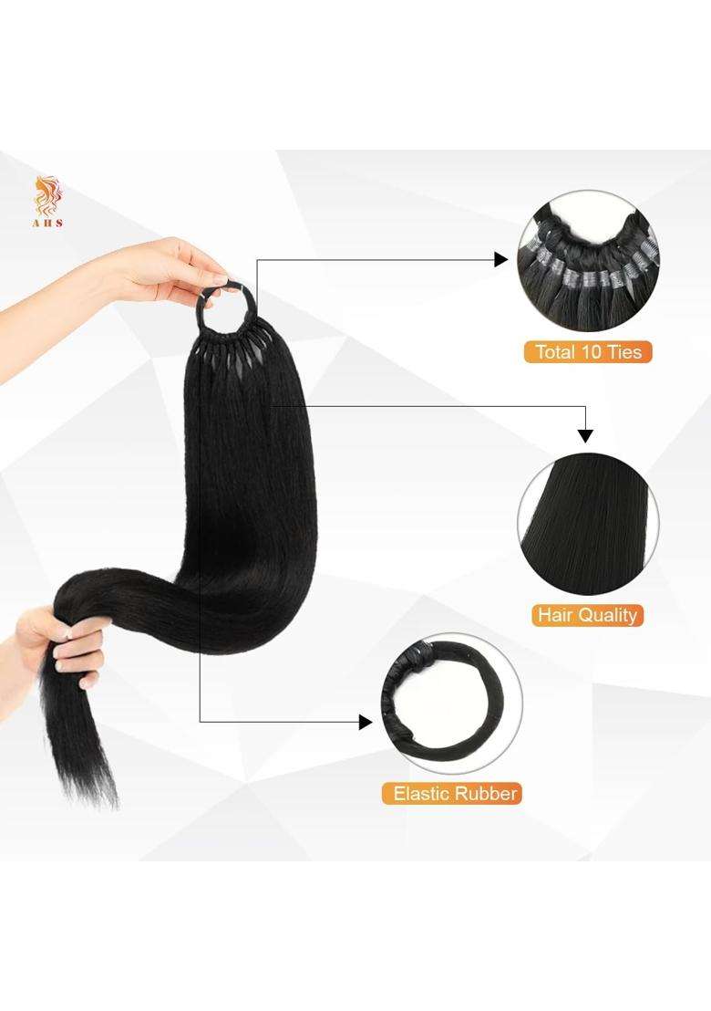 AHS Long Ponytail Hair Extension with Parandi Paranda for Women and Girls - Indya