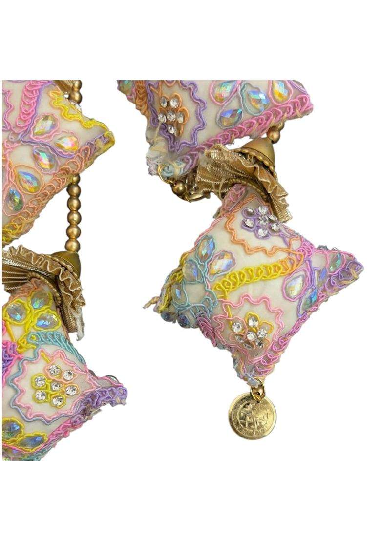 Miras by Sai Traders Meera Prandi Heavy Design Paranda Hair Extension Braid Tassels with Cushion Design - Indya