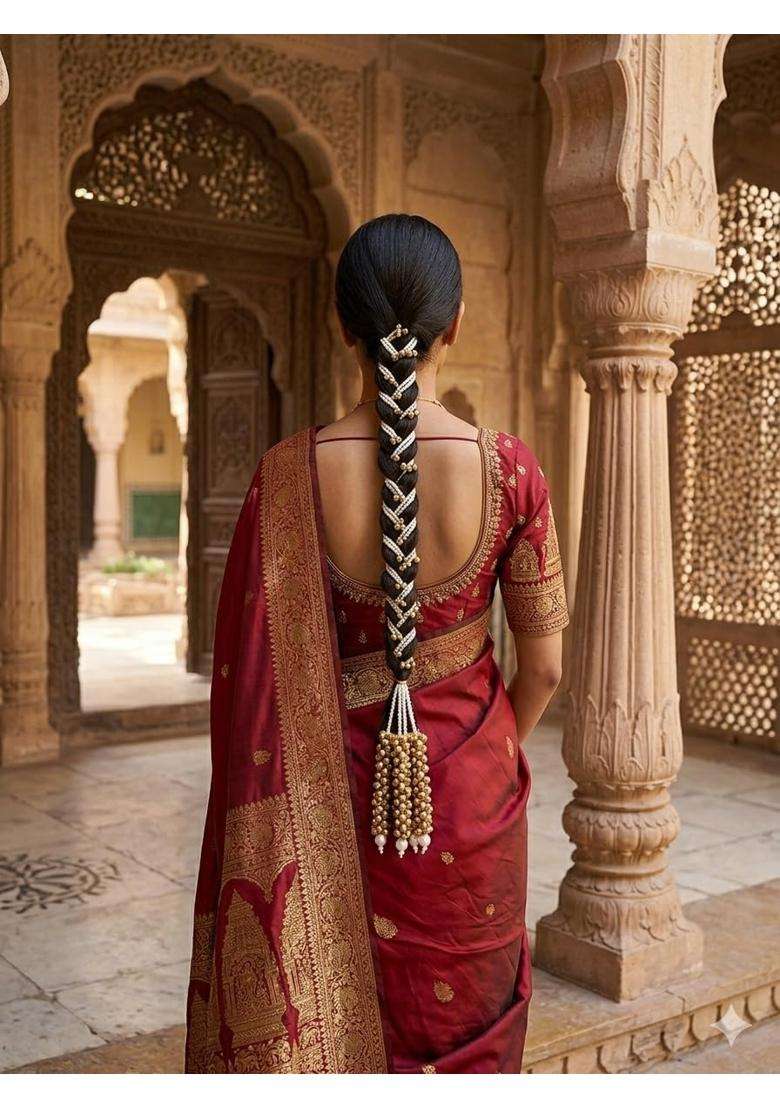 Multicolour Heavy Punjabi Paranda with Rhombus Mirror Work - Indya