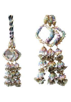 Sandynavz Handcrafted Punjabi Mirror Paranda Multicolor Gota Patti Tassel Parandi