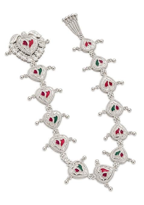 Shiv Imitation Plain Choti Paranda Full Braid Silver Colour Vintage Style Choti for Women and Girls