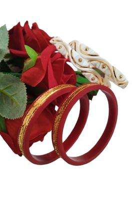 Purabi Gold Plated Sankha Pola Bengali Bridal Bangles Set for Women Traditional Shakha Pola Chura with White