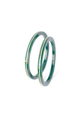 Premokshi 22KT 916 Yellow Gold Handmade Pola Bangles Wedding Chooda for Women with Purity Set of 2