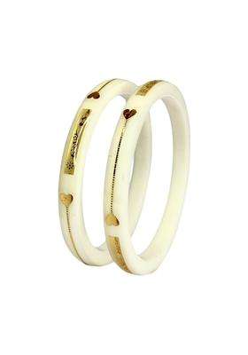 Hem Jewels by Ashok Jewellers 22KT 916 Yellow Gold Pola Bangles for Women Set of 2