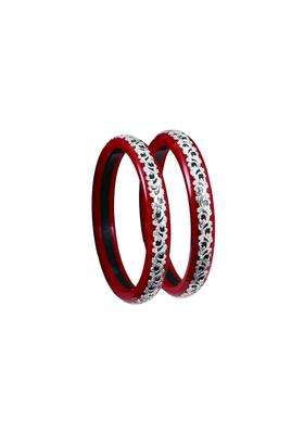 BAPA Sitaram Gold Bapasitaram Jewels 925 Silver Pola Bangles Set of 2