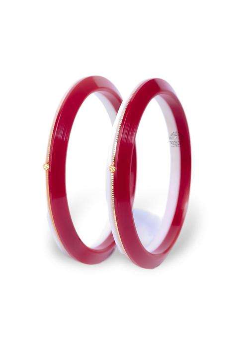 Hem Jewels by Ashok Jewellers 22KT 916 Yellow Gold Pola Bangles Gold Handmade Chudi Wedding Chooda Set of 2