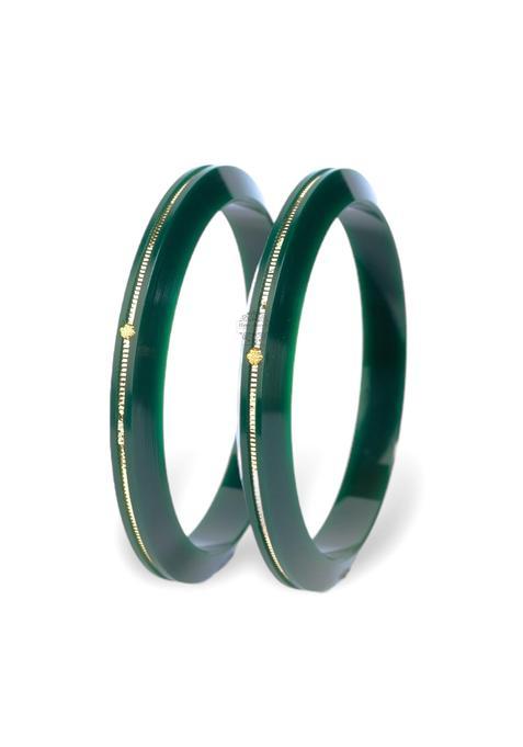Hem Jewels by Ashok Jewellers 22KT 916 Yellow Gold Pola Bangles Gold Handmade Chudi Wedding Chooda Set of 2