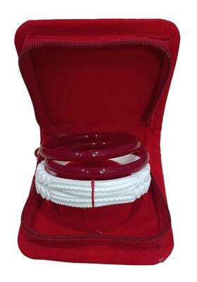 White Shankha Bangles Set Kargil Design
