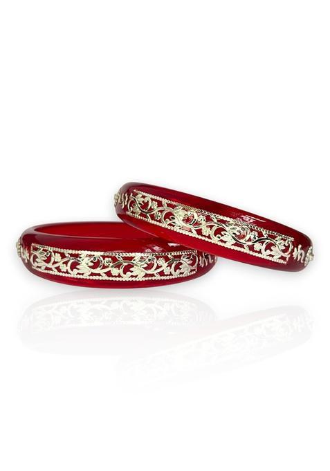 Hem Jewels by Ashok Jewellers 925 Pure Sterling Silver Pola Bangles for Women Set of 2