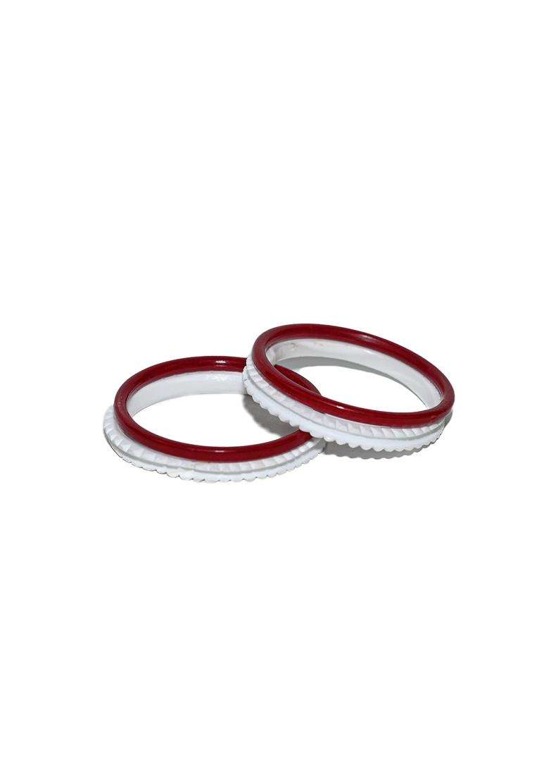 Sankh KART White Bengali Traditional Bangle for Married Women - Indya