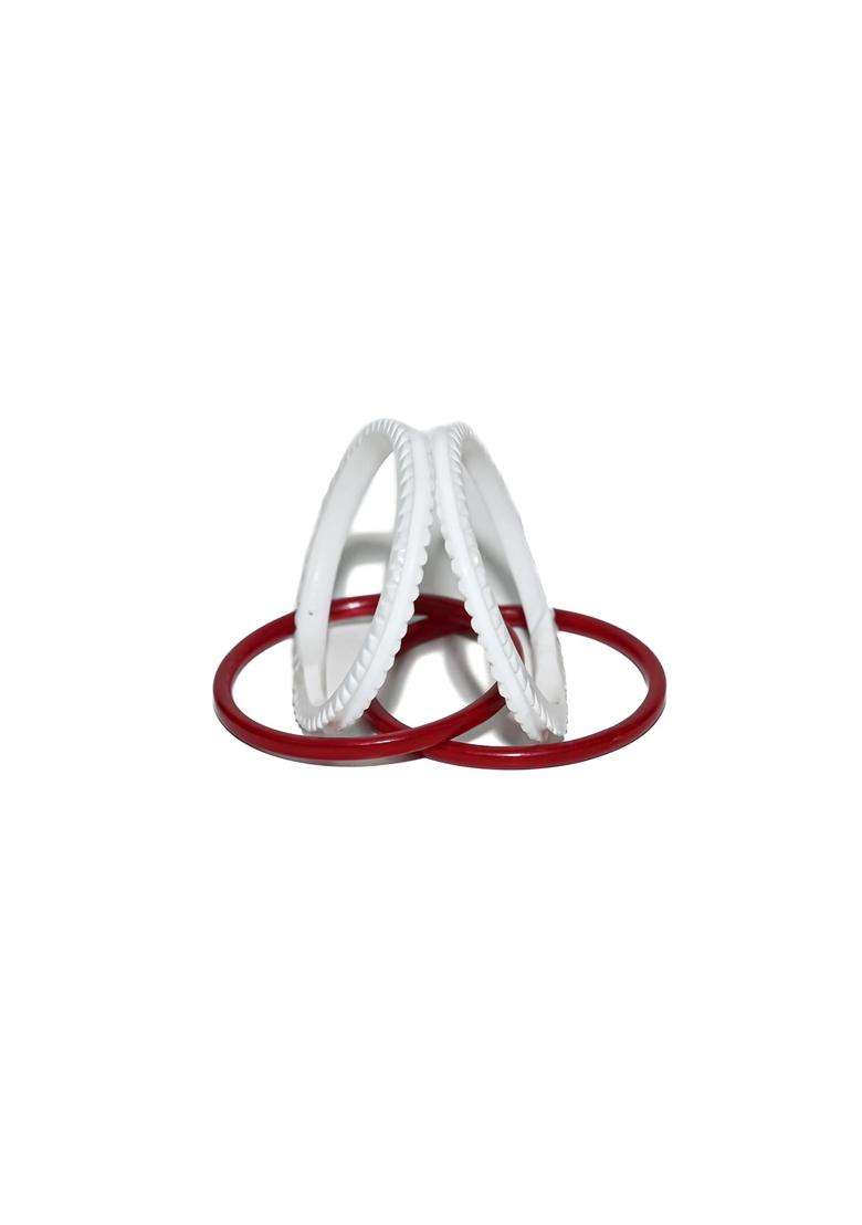 Sankh KART White Bengali Traditional Bangle for Married Women - Indya