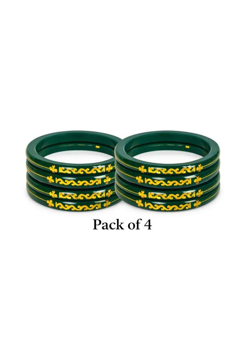 IP Jewellers Green IRA and PEU IP Jewellers 22K Hallmark Stamped Pola Bangles - Indya