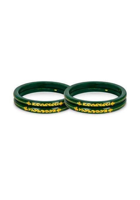 IRA and PEU Red 22K Hallmark Stamped Pola Bangles Premium Laminated Bridal Bangles for Women Pack of 4