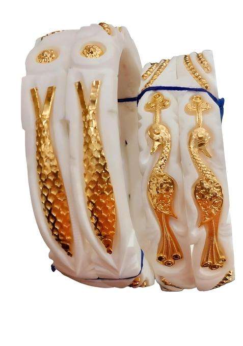 Purabi Jewels Original Shakha Badhano with Gold Plating Beautiful Fish and Peacock Design for Women Set of 2