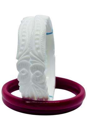 Sadhanahandicrafts Thick and Premium Sakha Pola for Women Original Bengali Sankha Pola Bangles Set