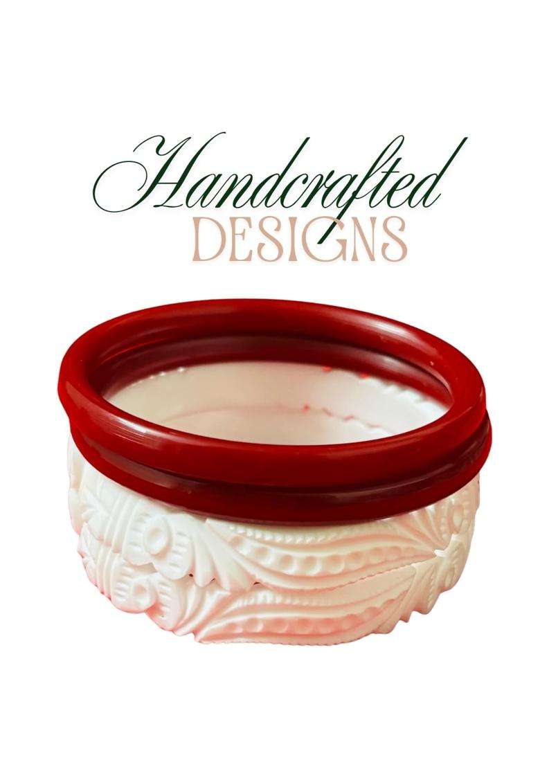 Sadhanahandicrafts Thick and Premium Sakha Pola for Women Original Bengali Sankha Pola Bangles Set - Indya
