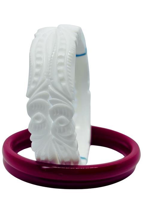 Sadhanahandicrafts Thick and Premium Sakha Pola for Women Original Bengali Sankha Pola Bangles Set