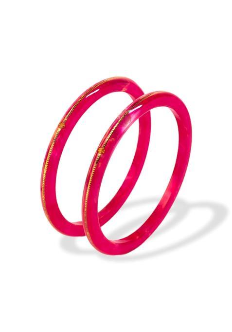 Hem Jewels by Ashok Jewellers 22KT 916 Yellow Gold Handmade Pola Bangles Wedding Chooda Churas Set of 2