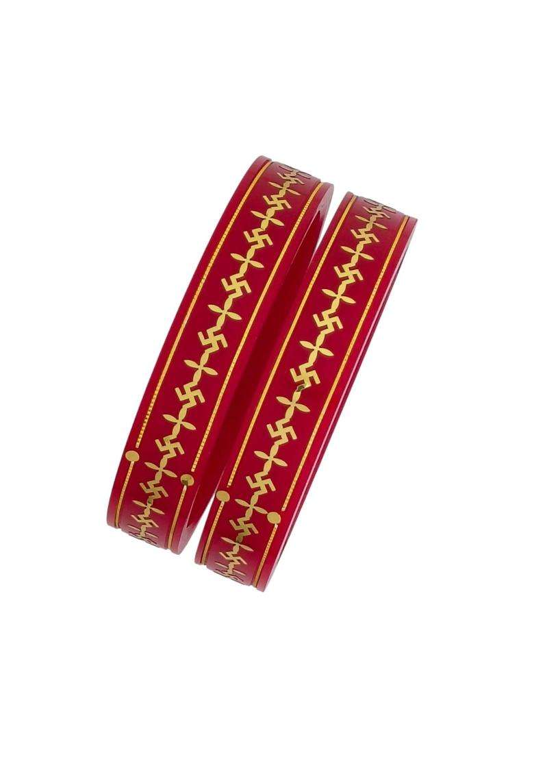 S R Gold Palace 22KT 916 Yellow Gold Handmade Pola Bangles Chooda - Indya