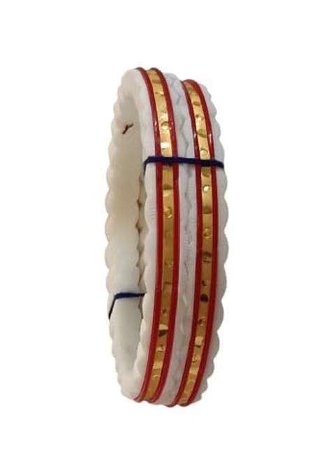 Purabi Jewels Gold Plated Original Shakha Bandhano with Red Pola Fusion