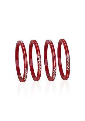 BAPA Sitaram Gold Bapasitaram Jewels 1 Gram with 925 Silver Pola Bangles and 22 Carate with 0 Point Set of 4