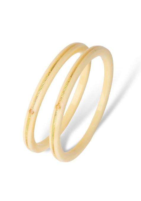 Hem Jewels by Ashok Jewellers 22KT 916 Yellow Gold Handmade Pola Bangles Wedding Chooda Churas Set of 2
