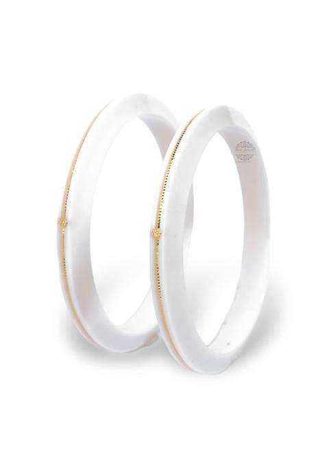 Hem Jewels by Ashok Jewellers 22KT 916 Yellow Gold Pola Bangles Gold Handmade Chudi Wedding Chooda Set of 2