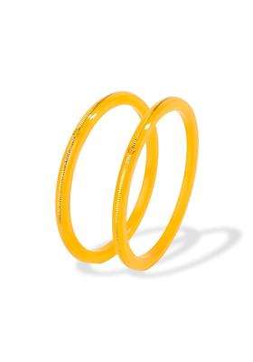 Hem Jewels by Ashok Jewellers 22KT 916 Yellow Gold Handmade Pola Bangles Wedding Chooda Churas Set of 2