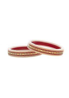 Hem Jewels by Ashok Jewellers 22KT 916 Yellow Gold Pola Bangles Gold Wedding Chooda for Women Set of 2