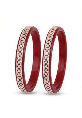 Bapasitaram Jewels 925 Silver Pola Bangles Silver Kada for Women Set of 2
