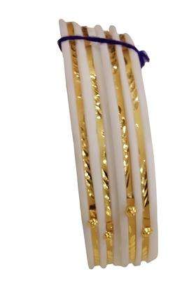 Purabi Jewels Original Shakha Badhano Bandhani with Double Layer Gold Plating for Women Yellow Gold Set of 2