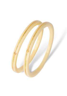 Hem Jewels by Ashok Jewellers 22KT 916 Yellow Gold Handmade Pola Bangles Wedding Chooda Churas Set of 2
