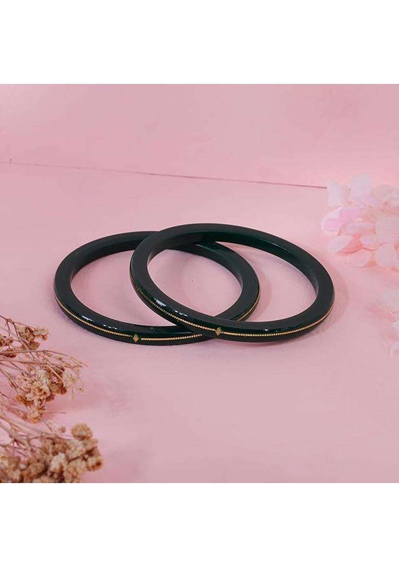 Bapasitaram Jewels 0 Point 100 Mil 22K Gold Pola Bangles for Women - Indya