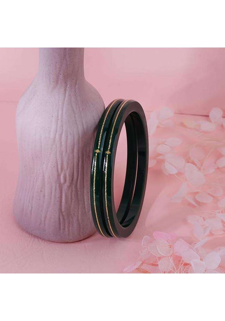 Bapasitaram Jewels 0 Point 100 Mil 22K Gold Pola Bangles for Women - Indya