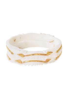Happycraft Sakha Pola Original Traditional Elegant City Gold Designer Bangle for Women Pack of 2
