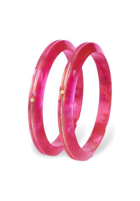 Hem Jewels by Ashok Jewellers 22KT 916 Yellow Gold Pola Bangles Gold Handmade Chudi Wedding Chooda Set of 2