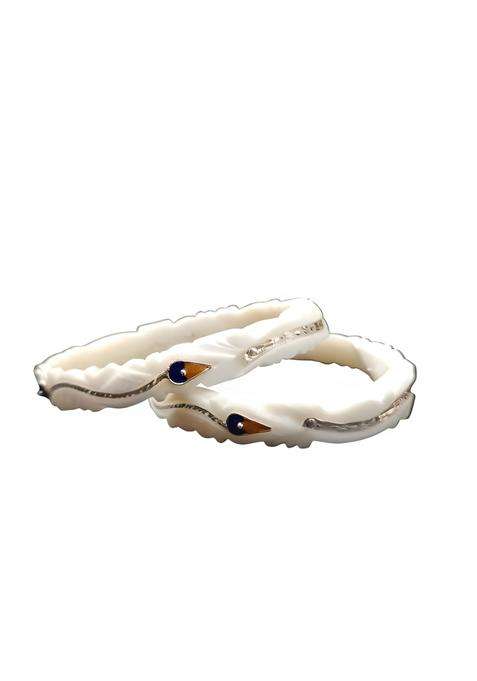 Stylish Silver Bangles for Women Elegant Traditional Look with 1 Pair Viral Pola Free