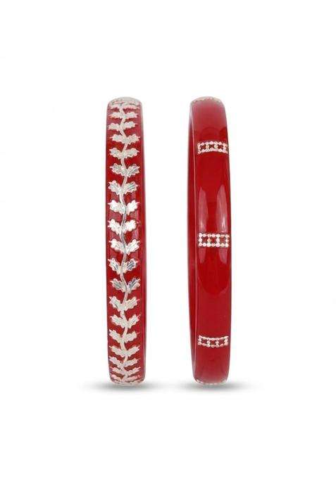 BAPA Sitaram Gold Bapasitaram Jewels 925 Silver Pola Bangles Set of 2