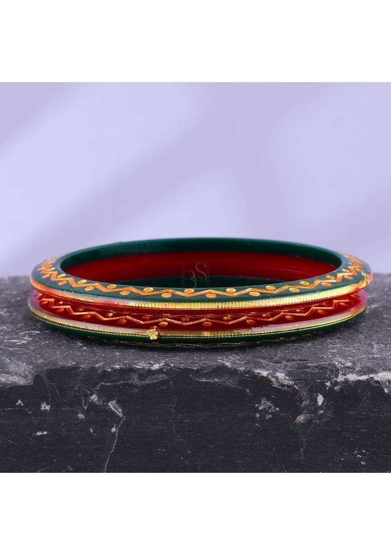 Bapasitaram Jewels Gold Pola Bangles for Women Traditional Handcrafted Festival Wear Daily Wear Wedding Bangle - Indya