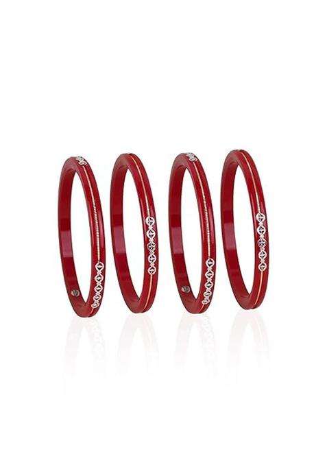 BAPA Sitaram Gold Bapasitaram Jewels 1 Gram with 925 Silver Pola Bangles and 22 Carate with 0 Point Set of 4