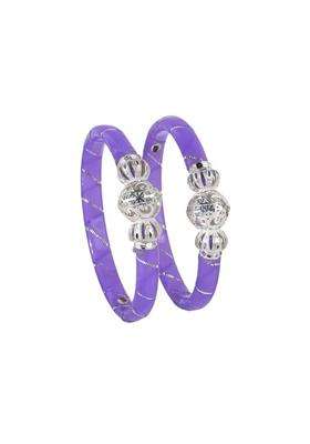 BAPA Sitaram Gold Bapasitaram Jewels 835 Sterling Silver Red Pola Kada for Women
