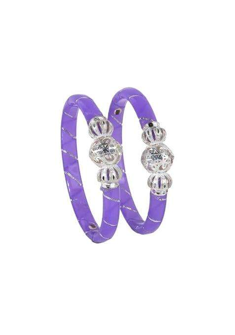 BAPA Sitaram Gold Bapasitaram Jewels 835 Sterling Silver Red Pola Kada for Women